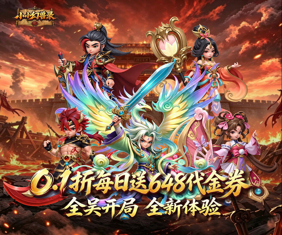 策略三国手游《小小幻兽录（0.1折全吴开局免费版）》震撼上线！——0.1 折手游平台